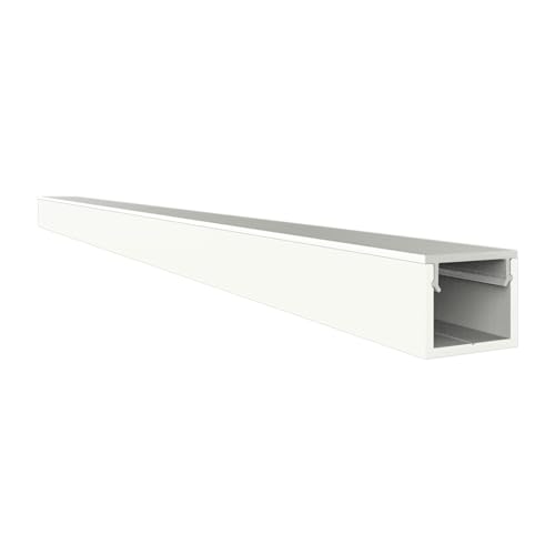 LED-Gigant LED Aluminium Profil A0 Celaeno WEIß LED Profil schmal 2m für LED Streifen bis zu 8mm inkl. Abdeckung Opal (2 Meter Opal) von LED-Gigant