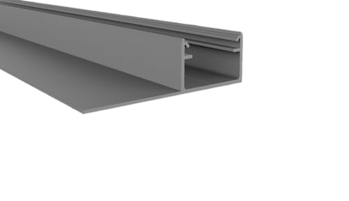 LED-Gigant LED Aluminium Trockenbauprofil T3H Homam 2 Meter inkl. Abdeckung Klar für Led Streifen von LED-Gigant