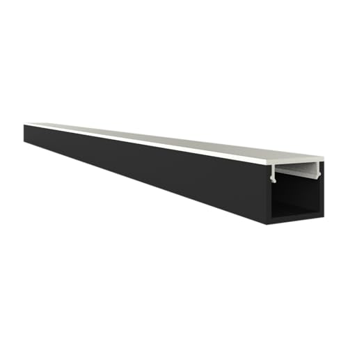 Led Aluminium Profil A0 schwarz 2 meter Schmal für streifen bis zu 8mm mit Abdeckung Schwarz Led Aluminium Profil A0 schwarz 2 meter Schmal für streifen bis zu 8mm mit Abdeckung Schwarz von LED-Gigant
