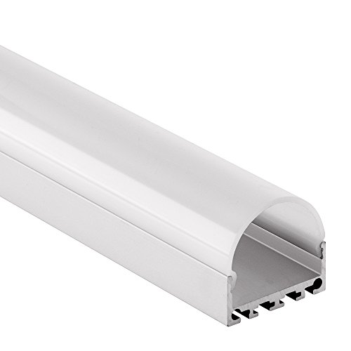 PN4 Cursa C13 LED Profil 2m Aluminium eloxiert LED Alu Profil f. LED Streifen & LED Flexbänder LED Profil 2m + Abdeckung Opal Aluprofil von LED-Gigant