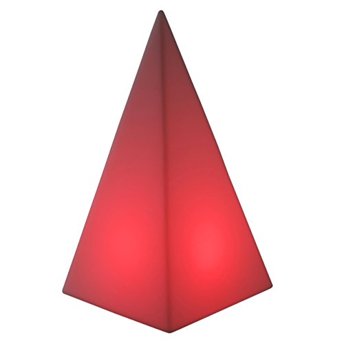 LED-Highlights Deko Lampe Pyramide 26 x 48cm Garten Leuchte Akku Kabellos Farbwechsel Bunt Dimmbar Fernbedienung Innen Aussen von LED-Highlights