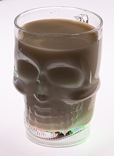 LED-Highlights Led Becher Totenkopf 350 ml Farbwechsel Bunt Blinkend Leuchtbecher Cocktailglas Kunststoff Leuchtglas Led Trinkglas von LED-Highlights