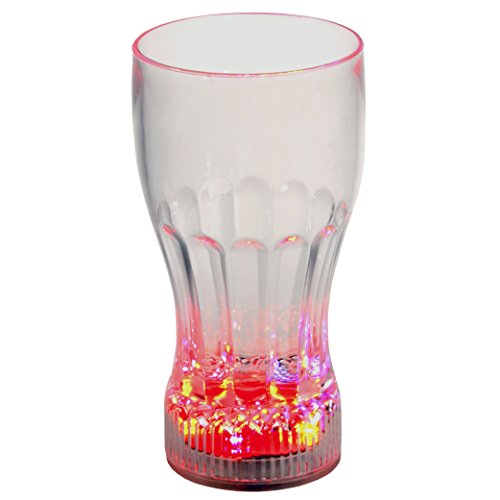 LED-Highlights Led Glas Becher Colaglas 350 ml Led Farbwechsel bunt mit Batterie wechselbar Bar Kunststoff Trinkglas beleuchtet Cocktailglas Leuchtglas von LED-Highlights