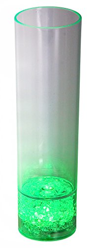 LED-Highlights Led Glas Becher Longdrinkglas 300 ml Led Farbwechsel bunt mit Batterie wechselbar Bar Kunststoff Trinkglas beleuchtet Cocktailglas Leuchtglas von LED-Highlights