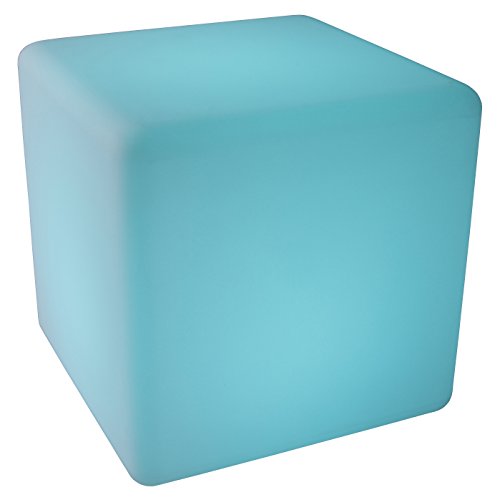 LED-Highlights Led Würfel 30x30 cm Leuchtwürfel Outdoor Aufladbar mit Akku und Fernbedienung RGB Farbwechsel 16 Farben SitzwürfelHocker Garten Würfelhocker von LED-Highlights