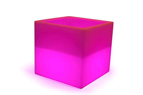 LED-Highlights Led Würfel 40x40 cm Leuchtwürfel Outdoor Würfelbox Aufladbar mit Akku und Fernbedienung RGB Farbwechsel 16 Farben Sitzwürfel Led Hocker Garten Würfelhocker von LED-Highlights