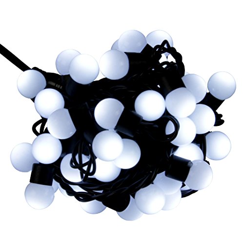 LED Lichterkette Außen mattierte Kugeln 6,5 m, 50 LED weiss Partylichterkette Partylicht Partybeleuchtung Deko Beleuchtung LED Lichterkette Außen mattierte Kugeln 6,5 m, 50 LED weiss Partylichterkette Partylicht Partybeleuchtung Deko Beleuchtung von LED-Highlights