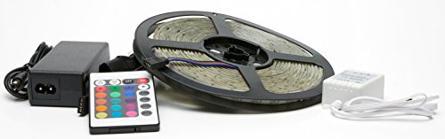 LED Strip 5m Rgb 5050, Led Streifen mit Fernbedienung Netzteil, Led Leiste Selbstklebend Bunt Licht-Band von LED-Highlights