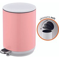 Led Leds - pattumiera secchio 5LT brixo lady bin pedale a chiusura soft rosa von LED LEDS
