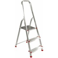 Led Leds - Inländische Aluminium scaletta - Alu Promo Step von 3 auf 7 Schritte steigt - 3 Gradini - h. da terra/piattaforma 54.5 cm von LED LEDS