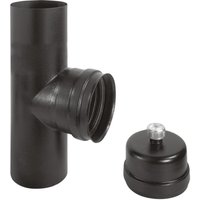 Led Leds - schweres stahl-t-stück porzellan-email f/f pellet eco cm. 8 von LED LEDS