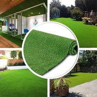 Synthetic Green Gras Teppich 10mm Fake Prrato mit einer olympischen Rolle - Rotolo Altezza 2 mt x 5 mt (10mq) von LED LEDS