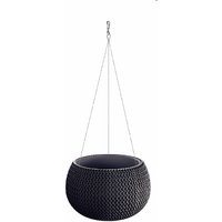Vase mit Metallhaken krea dksp 29XH19 cm mit prosperplast gestickten Stoff bedeckt - Black29xH19 cm - Black Vase mit Metallhaken krea dksp 29XH19 cm mit prosperplast gestickten Stoff bedeckt - Black29xH19 cm - Black von LED LEDS