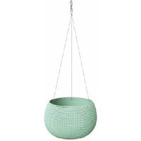 Vase mit Metallhaken krea dksp 29XH19 cm mit prosperplast gestickten Stoff bedeckt - DarkSeaGreen37xH21 cm - DarkSeaGreen Vase mit Metallhaken krea dksp 29XH19 cm mit prosperplast gestickten Stoff bedeckt - DarkSeaGreen37xH21 cm - DarkSeaGreen von LED LEDS