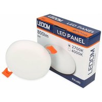 10 Stück ledom Rahmenloses led Panel Beleuchtung Einbauleuchte Spot 8W, 90mm Durchmesser 800lm, 2700K Warmweiß Deckenleuchte Rund von LED LINE