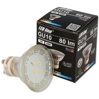 10x LED Line GU10 1W LED Leuchtmittel 120° SMD 2700K Warmweiß 80 Lumen Spot Strahler Glass Einbauleuchte Energiesparlampe Glühlampe von LED LINE