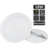 Led Line - 18W led Panel Aura Easy Fix Dimmbar IP20 Einbau Strahler Aufputz Spot Einbauleuchte warmweiß 2700K Deckenleuchte Rund ohne Rahmen von LED LINE