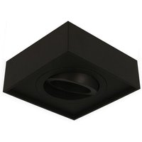 Led Line - Deckenleuchte cubo midi Aufbaustrahler Lampe Unterputz Leuchte Strahler Schwenkbar 45° mit GU10 Fassung 230V Eckig Schwarz aus Aluminium von LED LINE