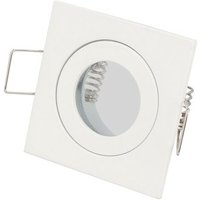 Einbaustrahler Einbaurahmen Eckig Ø45mm Bohrloch Aluminium Weiß inkl. GU5.3 Fassung für 35mm led Leuchtmittel von LED LINE