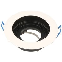 Einbaustrahler GU10 Einbaurahmen 25° Schwenkbar Einbauspot Ø90mm Bohrloch Alu inkl. GU10 Fassung für led Leuchtmittel Weiß/Schwarz Rund von LED LINE