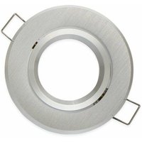 Einbaustrahler GU10 Einbaurahmen 35° Schwenkbar Ø70mm Bohrloch Aluminium inkl. GU10 Fassung für led Leuchtmittel, Silber, Rund von LED LINE