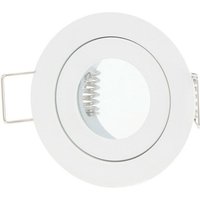 Feuchtraum Slim IP20/44 Einbaustrahler MR11 Einbaurahmen Downlight Wasserdicht Ø45mm Bohrloch Aluminium inkl. GU5.3 Fassung für led Leuchtmittel, von LED LINE