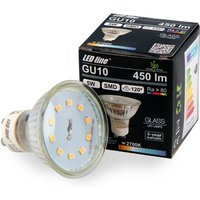 Led Line - 5x GU10 5W led Leuchtmittel Warmweiß 2700K 450 Lumen Spot Strahler Einbauleuchte Energiesparlampe Glühlampe von LED LINE