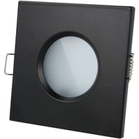 IP65 Deckenleuchte Einbaurahmen 73Ø Wasserdicht Einbaustrahler Lampe Spot Einbau Leuchte Eckig Schwarz aus Aluminium mit Fassung GU10 - Led Line von LED LINE