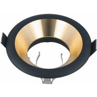 LED line® Einbaustrahler GU10 Set Einbauleuchten Rahmen Einbauspots Ø75mm Bohrloch Schwarz / Gold inkl. GU10 5W LED Leuchtmittel Warmweiß mit Fassung von LED LINE