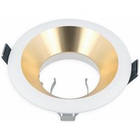 Led Line - Einbaustrahler GU10 Set Einbauleuchten Rahmen Einbauspots Ø75mm Bohrloch Weiß / Gold inkl. GU10 5W led Leuchtmittel Neutralweiß mit Fassung von LED LINE