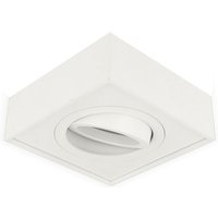 LED line Deckenleuchte CUBO MIDI Aufbaustrahler Lampe Unterputz Leuchte Strahler Schwenkbar 45° mit GU10 Fassung 230V Eckig Weiß aus Aluminium von LED LINE