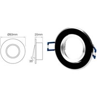 LL-OSO-CZA-244902: LED line® Rundleuchte, schwarz gebürstet, Aluminium von LED LINE