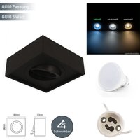 Deckenleuchte cubo midi Aufbaustrahler Lampe Unterputz Leuchte Strahler Schwenkbar 45° Eckig Schwarz aus Aluminium mit Fassung GU10 5W Leuchtmittel Deckenleuchte cubo midi Aufbaustrahler Lampe Unterputz Leuchte Strahler Schwenkbar 45° Eckig Schwarz aus Aluminium mit Fassung GU10 5W Leuchtmittel von LED LINE