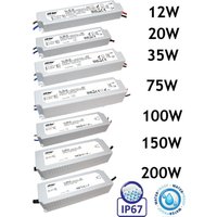 Led Line - led Trafo 12W 1A 12V Netzteil IP67 Wasserdicht Transformator für led Leuchtmittel Beleuchtung von LED LINE