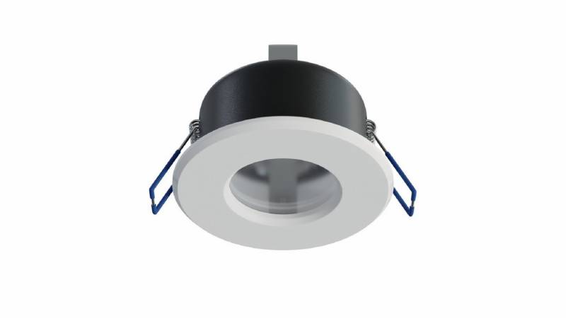 LED Labs LED Einbaustrahler LISA Deckenleuchte für GU10 Rund IP44 Ø 70 mm Bohrloch, ohne Leuchtmittel, Einbaurahmen von LED Labs