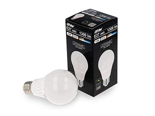 10 Stück LED Leuchtmittel E27 Sockel A65 Lampe Birne Glühlampe Licht 13 Watt dimmbar 1300 Lumen neutralweiß (4000K) von LED-Line
