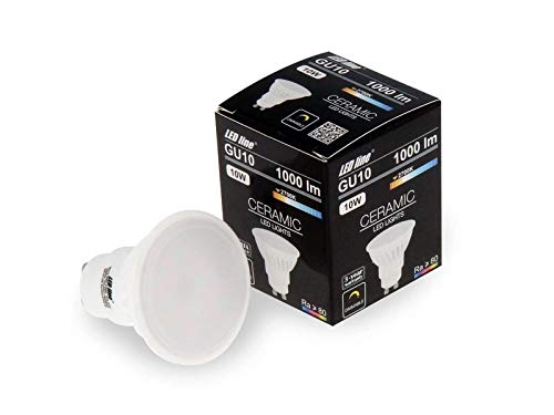 10er Pack LED Leuchtmittel GU10 SMD 10W 120° Dimmbar 1000 Lumen Glühbirne Glühlampe Spot neutralweiß von LED-Line