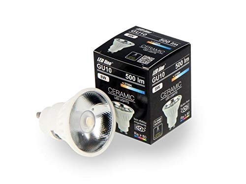 10x LED Leuchtmittel GU10 COB 8W 12° 500 Lumen Glühbirne Glühlampe Spot 2700K warmweiß von LED-Line