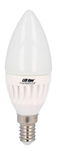 10x LED-Line 7W LED E14 C37 Leuchtmittel Leuchte Kerzenlampe 630lm 2700K Warmweiß 220° Kerzenform Birne Energiesparlampe Glühlampe von LED-Line