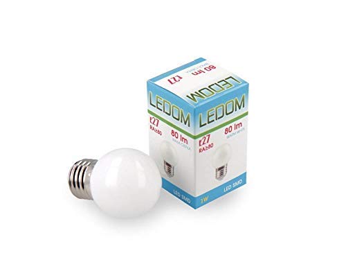 2er Pack E27 1W LED Leuchtmittel 3000K Warmweiß 80 Lumen Energiesparlampe Glühlampe von LED-Line