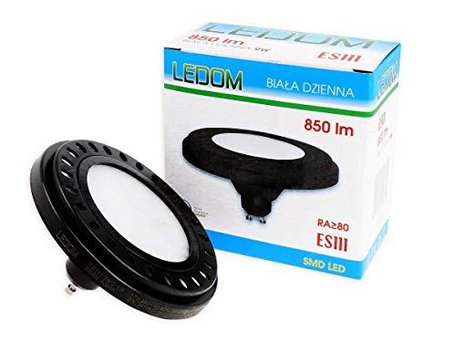 9W LED Leuchtmittel ES111 850lm Lampe 120° Reflektor Strahler Licht SMD Spot GU10 Birne 4000K Neutralweiß in Schwarz von LED-Line