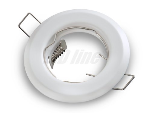 Einbaustrahler, LED und Halogen Einbauspot Spot Rund Metall Weiss ideal für LED Lampen + GU10 Fassung, Alfa von LED-Line