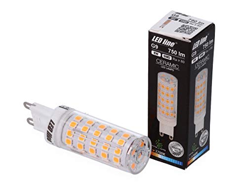 G9 LED 2er Pack Leuchtmittel 8W Warmweiß 750 Lumen Stiftsockel Energiesparlampe Glühbirne Glühlampe sparsame Birne von LED-Line