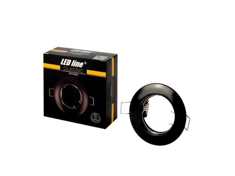 LED-Line LED Einbaustrahler LED line® Einbaustrahler max 35W Spot IP20 Downlight rund schwarz matt, Nein, schwarz matt von LED-Line