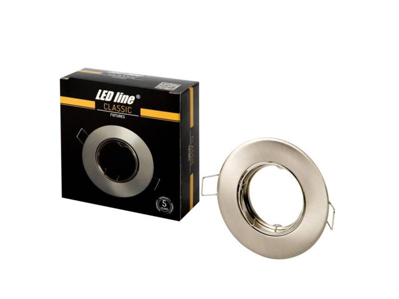 LED-Line LED Einbaustrahler LED line® Einbaustrahler max. 35W Spot schwenkbar Downlight rund satin, satin von LED-Line