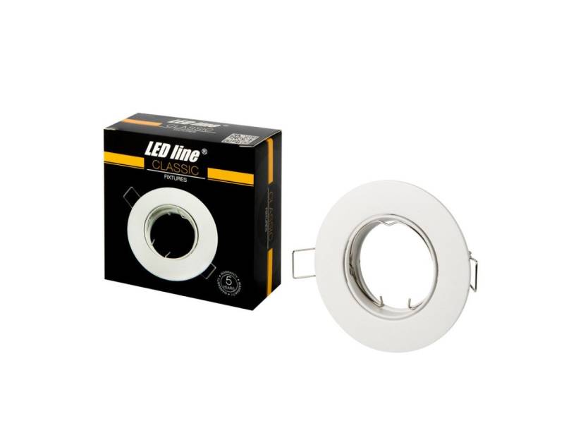 LED-Line LED Einbaustrahler LED line® Einbaustrahler max. 35W Spot schwenkbar IP20 rund weiß matt, weiß matt von LED-Line