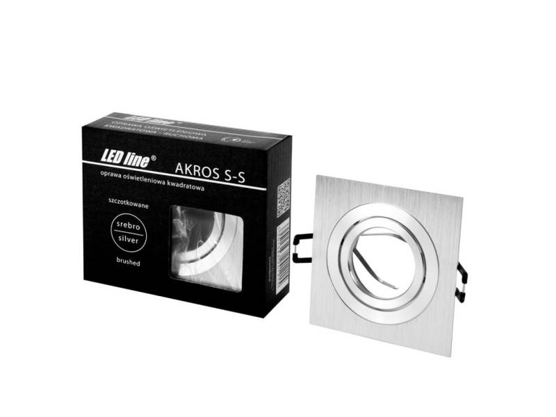 LED-Line LED Einbaustrahler LED line® Einbaustrahler max. 35W Spot schwenkbar IP20 eckig silber, Nein, silber gebürstet von LED-Line
