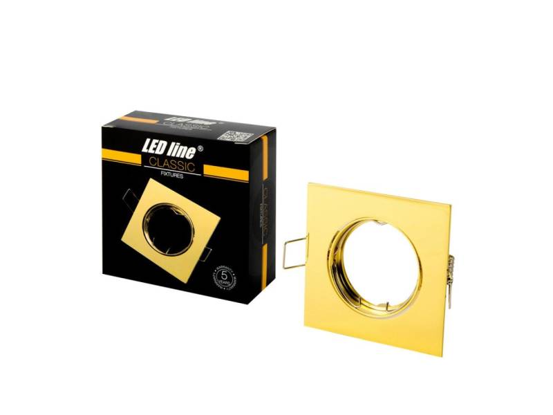 LED-Line LED Einbaustrahler LED line® Einbaustrahler max. 35W Spot schwenkbar IP20 Downlight gold, schwenkbar von LED-Line