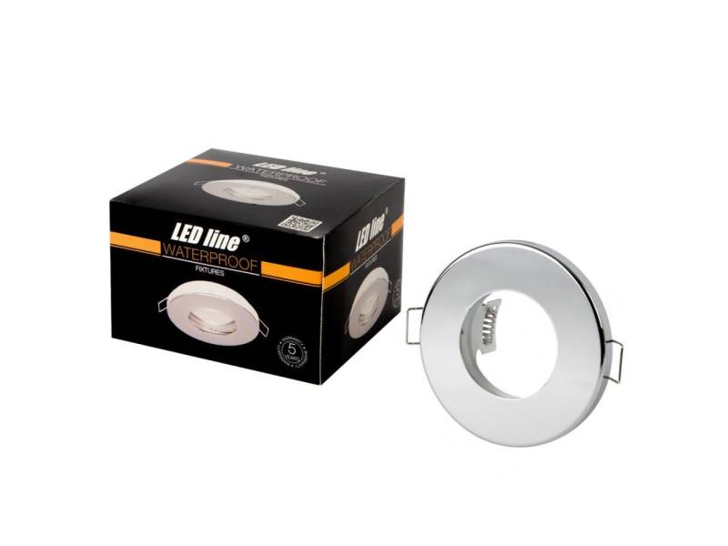 LED-Line LED Einbaustrahler LED line Einbaustrahler max 35W Spot Downlight rund chrome wasserdicht, chrome von LED-Line