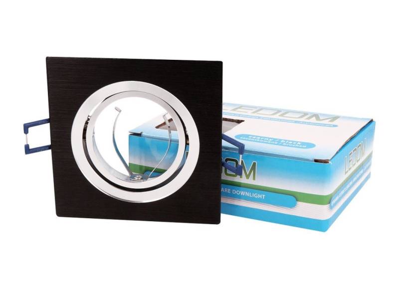 LED-Line LED Einbaustrahler LEDOM Einbaustrahler max. 35W Spot schwenkbar IP20 Downlight schwarz, Kein Leuchtmittel enthalten, schwarz gebürstet von LED-Line